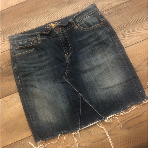 Lucky Brand Jean Skirt Sz 8 - Picture 1 of 4